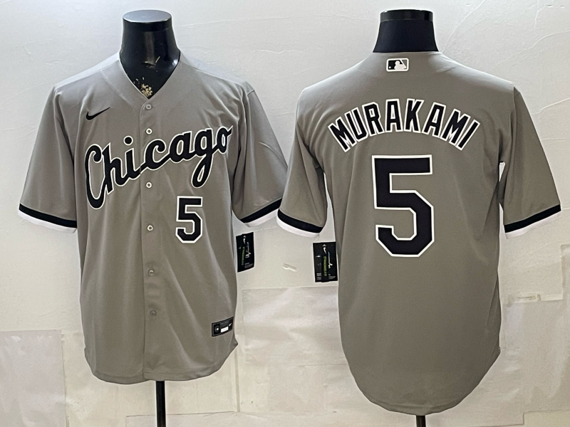 2026 Men Nike Chicago White Sox #5 Murakami grey MLB Jersey 0568003